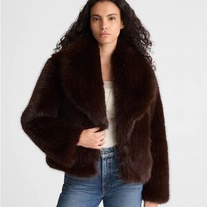 Madewell Brown Faux Fur Jacket